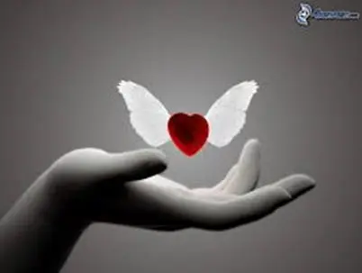 Coeur avec des ailes